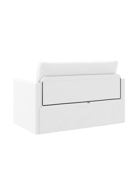 Ecksofa Schlafsofa Weiß 124x71x78cm
