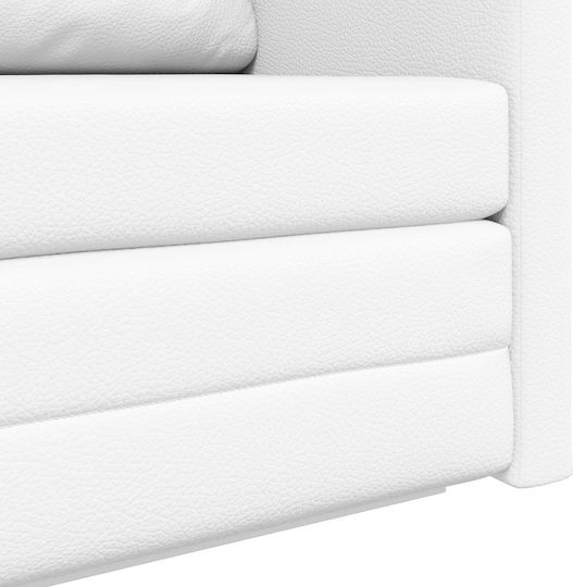 Corner Couch Bed White 124x71x78 cm