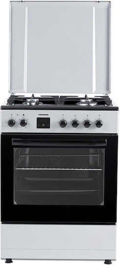 Heinner Κουζίνα 65lt με Εστίες Υγραερίου Π60εκ. Inox