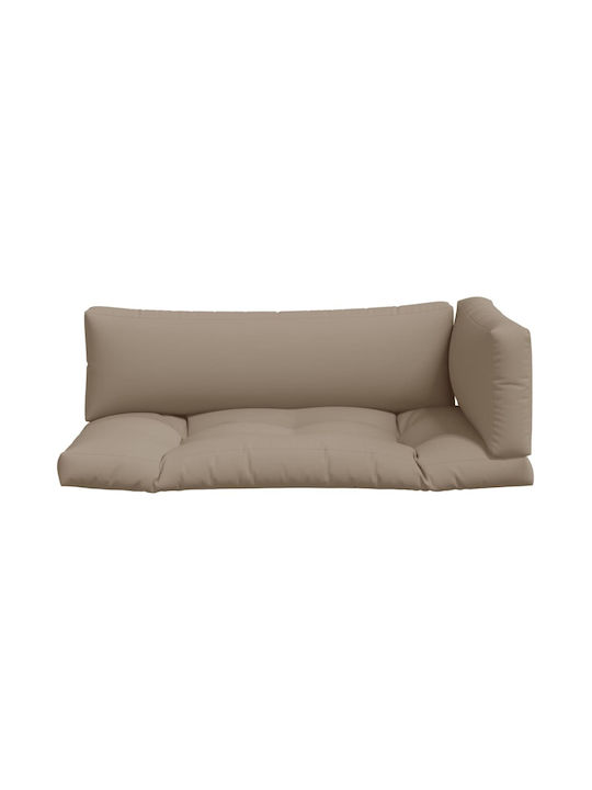 vidaxl Gartenstuhlkissen Palette 3 Stück Taupe Stoff