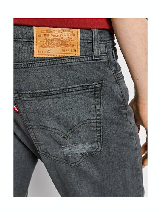 512 Ανδρικό Παντελόνι Τζιν με Slim Tapered Εφαρμογή Γκρι
