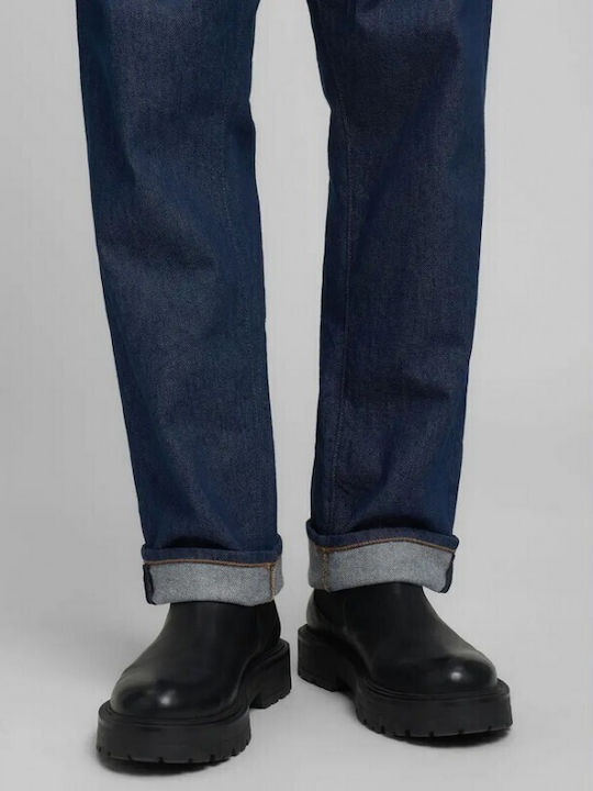 Ανδρικό Παντελόνι Τζιν με Slim Tapered Εφαρμογή Denim Blue