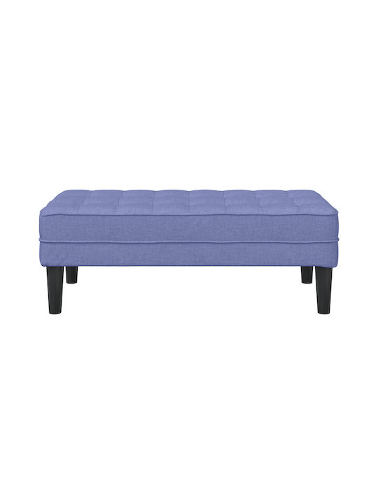Taburet Tapițat cu Țesătură Albastră 113x57x39 cm