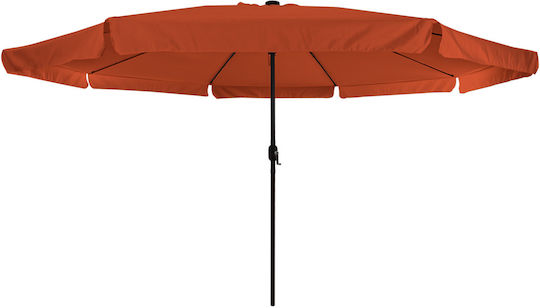 Round Aluminum Orange Parasol Φ3.95xH2.49m