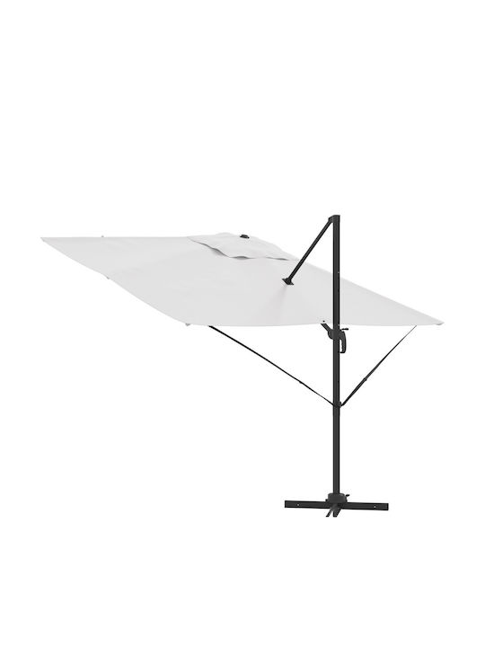 Hanging Square Aluminum Garden Parasol Beige 3x3xHeight 2.65m
