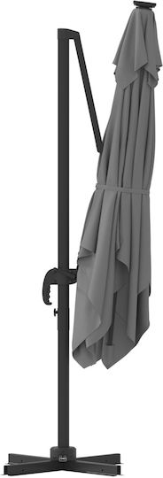Garten- und Terrassen-Sonnenschirm Hängend Aluminium Gray 2,86x2,85xHöhe 2,65 m