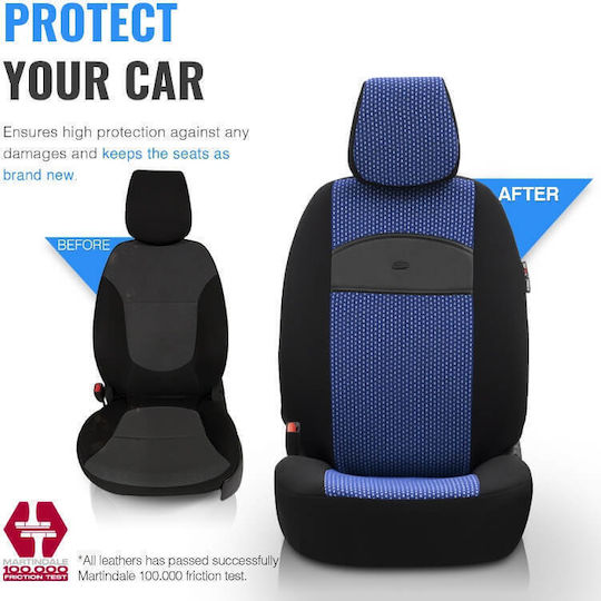 Auto Gs Car Cover Set 11pcs Leatherette Black