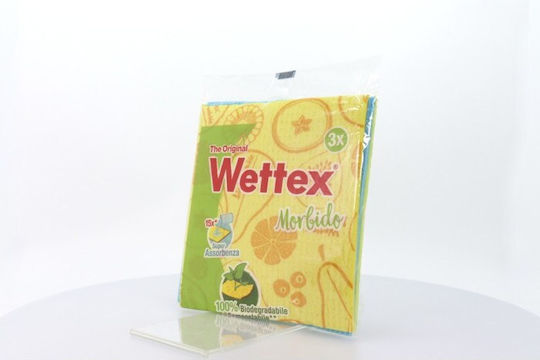 Wettex No 1 Morbido Sponge Cloths General Use Yellow 18x20cm 3pcs