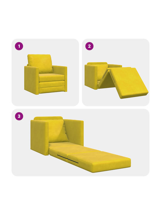 Schlafsessel Samt Dark Yellow 74x77x81cm
