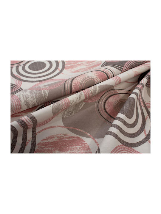 Dimcol Tablecloth Stain Resistant Circles 469 Coral 140x180cm