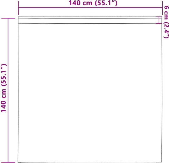 vidaXL Σετ Κουρτίνες Παραθύρου με Τρέσα Εκρού 140x140εκ.