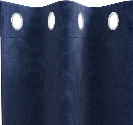vidaXL Set of Curtains with Grommets Blue 140x225cm