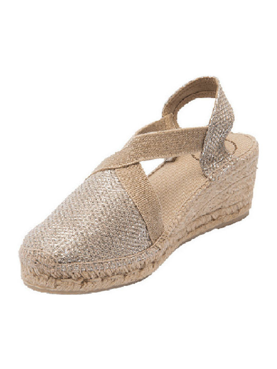 Women's Platform Espadrilles Gold