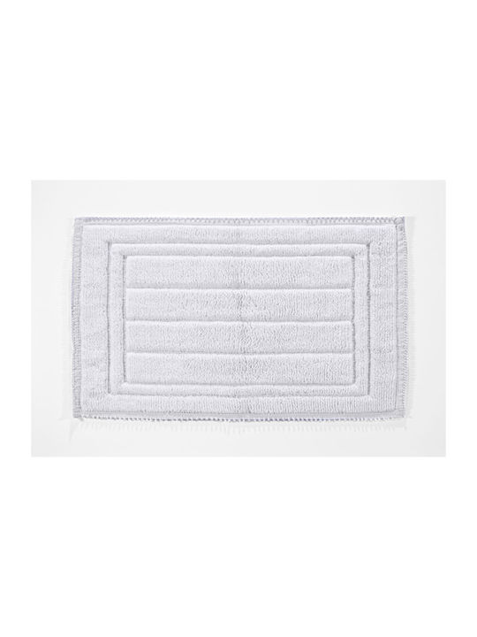 Down Town Home Badematte Baumwolle Rechteckig White 50x80cm