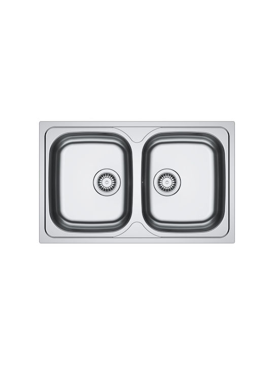 Franke Spark 1010712816 Drop-In Spüle Inox B80xT50cm Silber