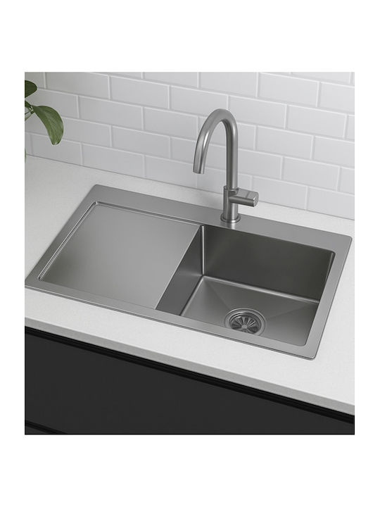 Asil AS 185 Drop-In Spüle Inox Satiniert B100xT51cm Silber