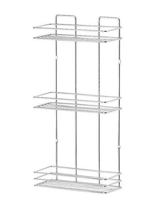 Metalife Wall Mounted Bathroom Shelf Metallic 11x24x50cm Blue