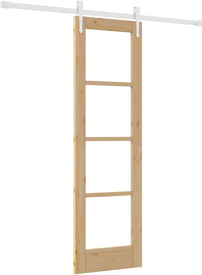 Vidaxl Schiebetüren Set Zubehör 61x198.5 cm Massivholz Kiefer