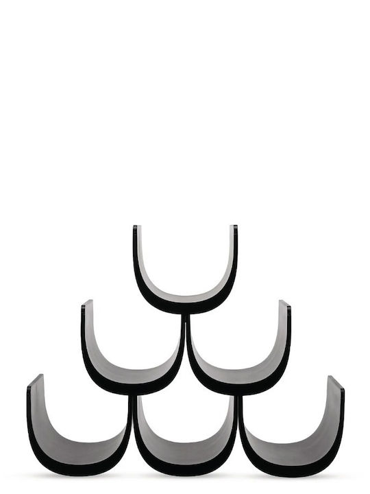 Alessi Noah GIA13 Настолни Μπουκαλοθήκη Пластмаса για 6 Μπουκάλια Черен 34.5x15.5x27εκ.