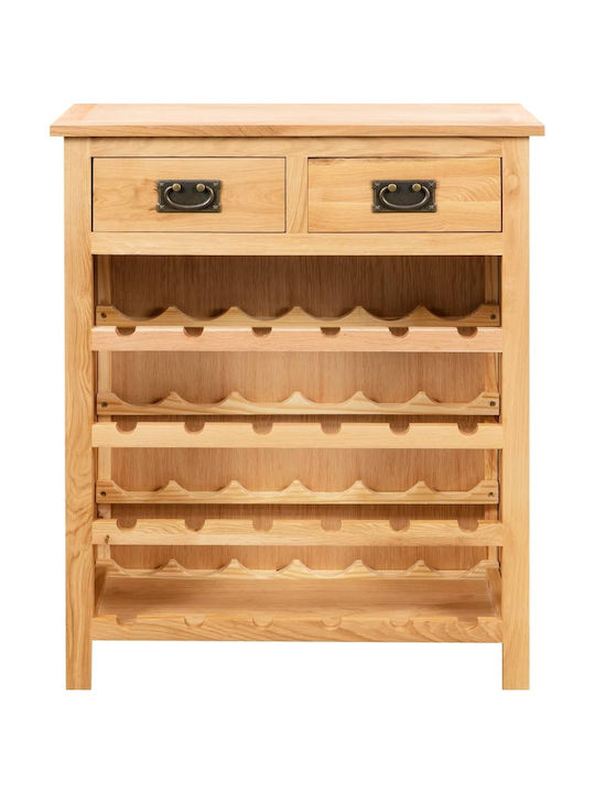vidaXL Freistehend Weinkeller Hölzernes für 18 Flaschen Braun 72x32x90εκ.