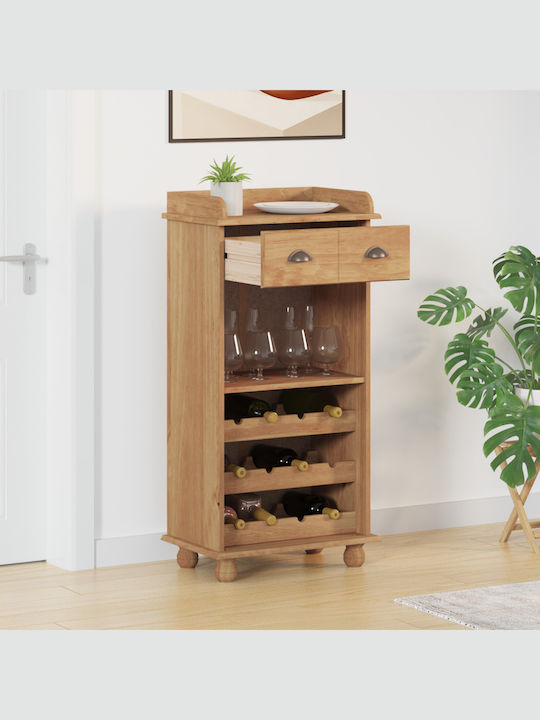 vidaxl Weinregal Askim 12 Flaschenhalter Apfelwein Braun Massives Kiefernholz