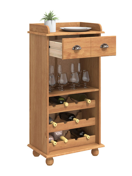 vidaxl Weinregal Askim 12 Flaschenhalter Apfelwein Braun Massives Kiefernholz