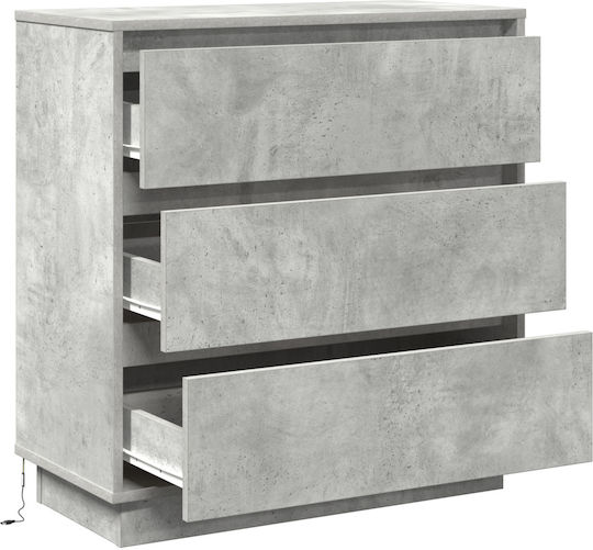 Συρταριέρα Креватокамарас Дървена Concrete Grey 71x34.5x75бр