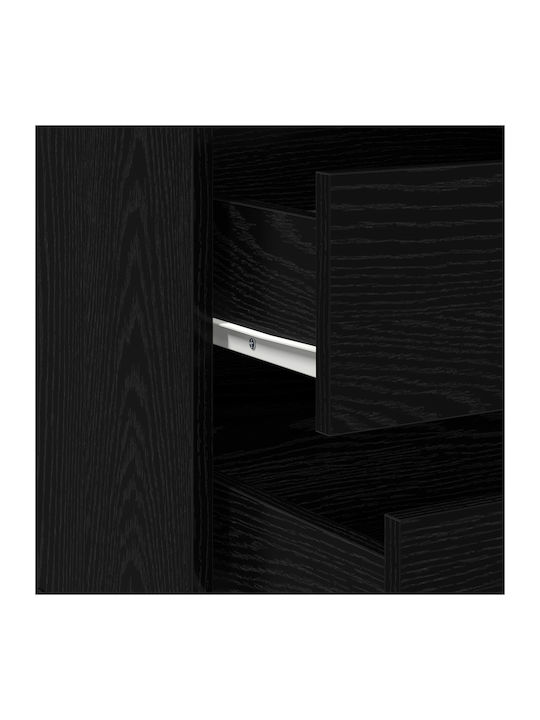 Συρταριέρα Креватокамарас Дървена с 3 чекмеджета Black Oak 60x41x58бр