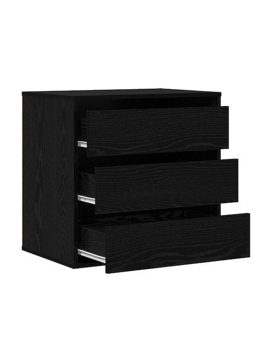 Συρταριέρα Креватокамарас Дървена с 3 чекмеджета Black Oak 60x41x58бр
