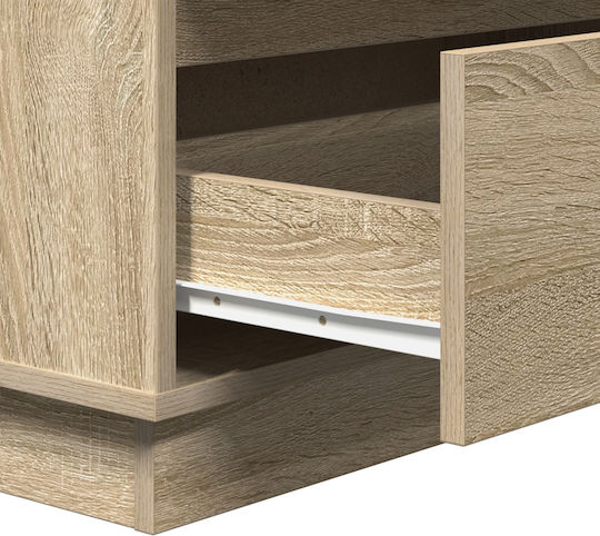 Wooden Chest of Drawers Sonoma Oak 71x34.5x75cm