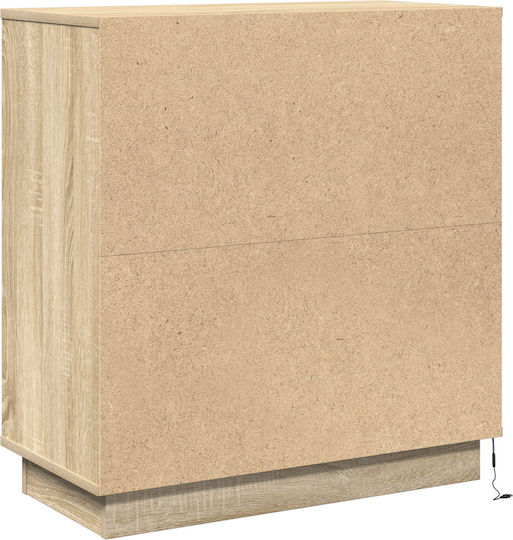 Wooden Chest of Drawers Sonoma Oak 71x34.5x75cm