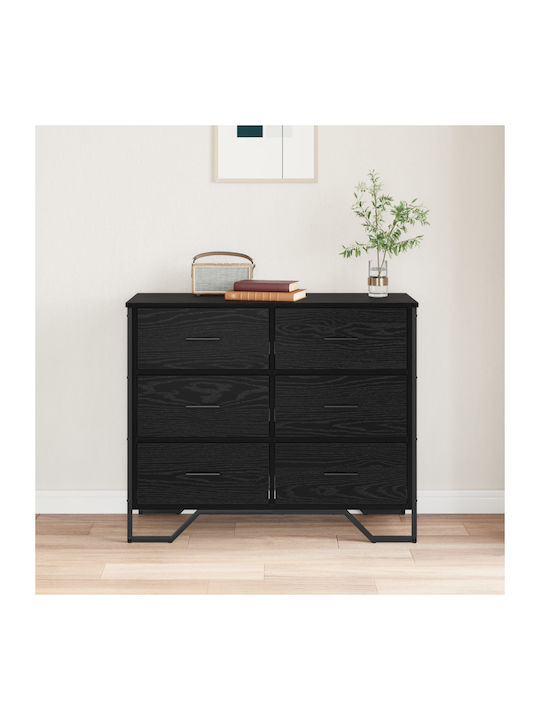 Comoda pentru Dormitor Neagră 91x35.5x74.5buc