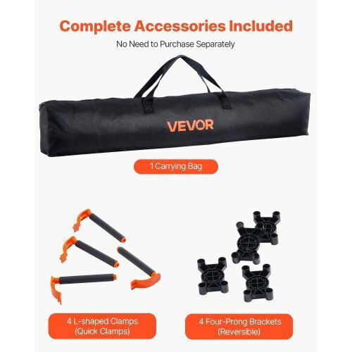 Vevor Portable Folding Workstand 1267 X 665 Mm Collapsible Work Stand 1135 Kg