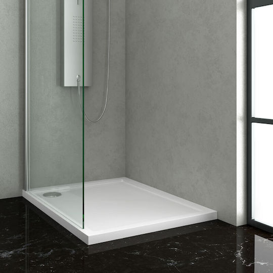 Karag Rectangular Acrylic Shower White New Flat 10 80x130x5.5cm