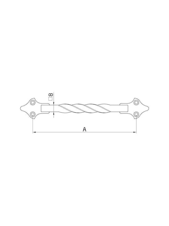 Amig Tirador Handle Furniture made of Metallic in Black Color with Center Distance 182mm 1pcs