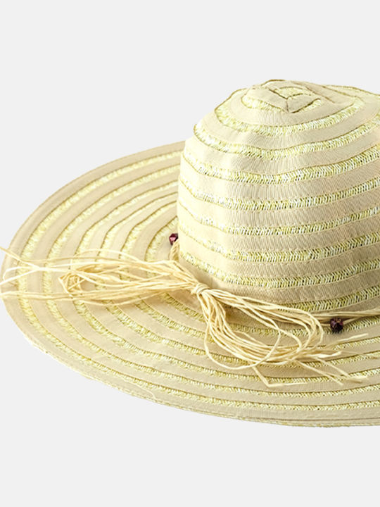 Brims and Trims Женска Слама Шапка Дискета Бежов