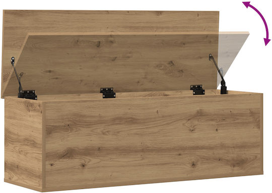 vidaXL Διακοσμητικό Μπαούλο Ξύλινο Καφέ 102x35x35εκ.