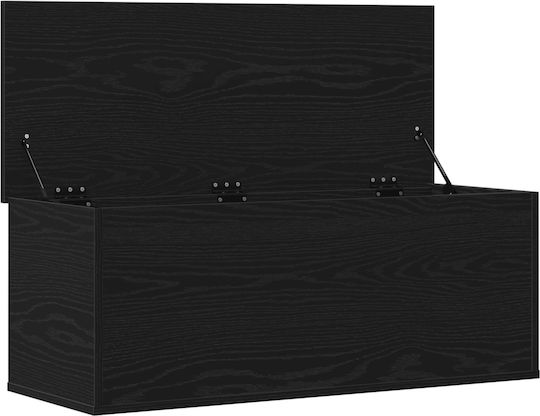 vidaXL Wooden Decorative Trunk Black 90x35x35cm