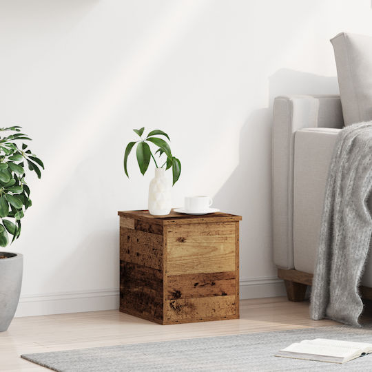 vidaXL Декоративна куфар Дърво Кафяв 30x35x35бр