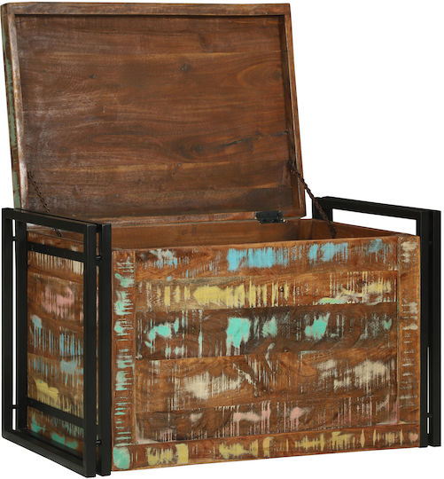 vidaXL Made durable Wooden Decorative Trunk Brown