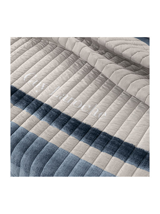 Guy Laroche Santiago Coverlet Queen Size Microfiber Denim 220x240cm