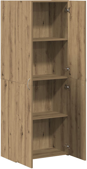 Ντουλάπα Γραφείου Ξύλινη Καρυδιά 60x32x153cm