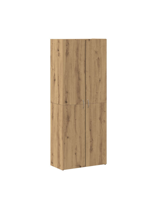 Office Storage Chipboard Closet Walnut L60xW32xH153cm
