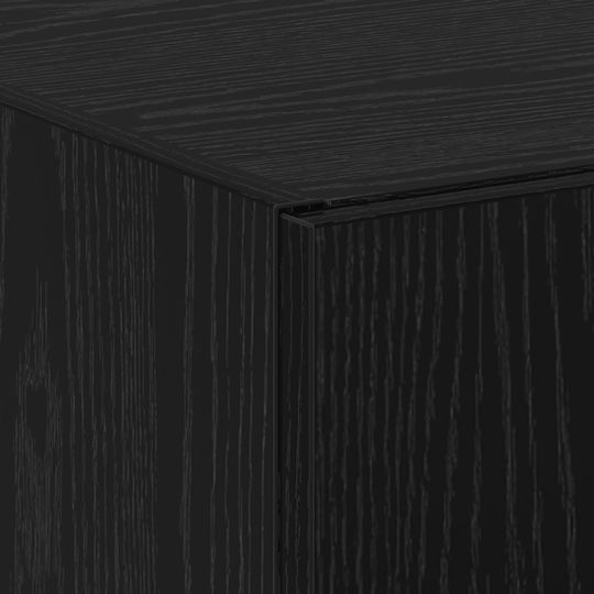 Ντουλάπα Γραφείου Ξύλινη Μαύρη Δρυς 60x32x153cm