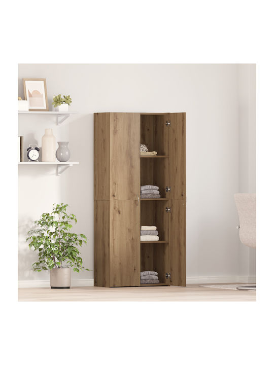 Office Storage Chipboard Closet Walnut L60xW32xH153cm