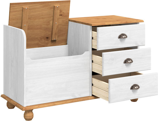 Eingangsmöbel mit Bank White 100x39x62cm