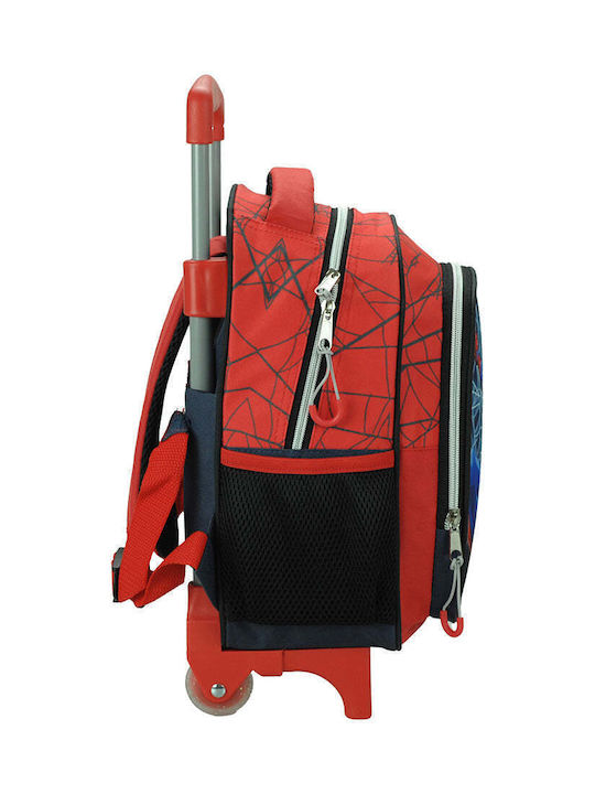 Gim Spiderman Schulranzen Trolley Kindergarten Rot mit Flaschenhalter