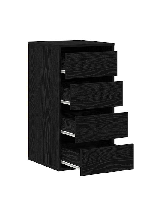 Drawers Storage Wooden with 4 Drawers L40xW41xH76cm
