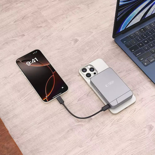 Tech-Protect PB15 MagSafe Power Bank 10000mAh 15W με Θύρα USB-C Γκρι