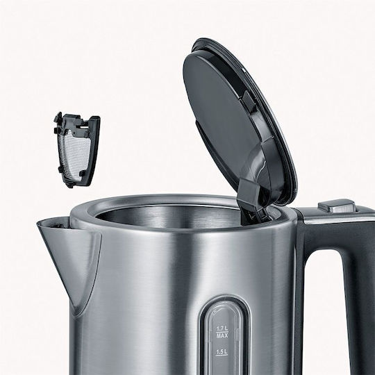 Severin WK 3418 Електрическа Кана 1.7л 3000W Сребриста